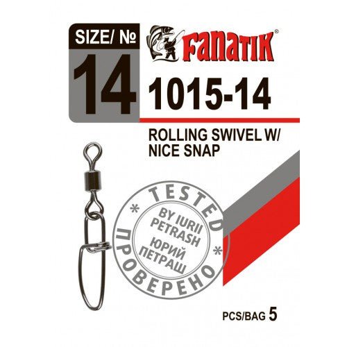 Fanatik ROLLING SWIVEL with SNAP 1015 - Ratter BaitsFanatik ROLLING SWIVEL with SNAP 1015Fanatik