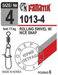 Fanatik Rolling Swivel W/Nice Snap - Ratter BaitsFanatik Rolling Swivel W/Nice SnapFanatik