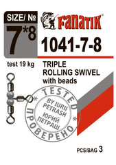 Fanatik Triple Rolling Swivel with beads