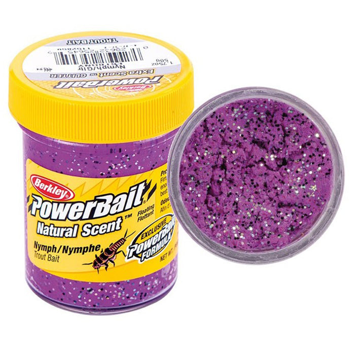 Berkley PowerBait Natural Scent Glitter Trout Bait -Nymph- 50g pack/1pcs.
