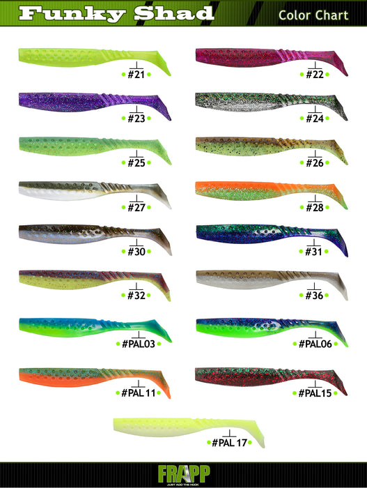 Frapp Funky Shad 4" pack/1pcs