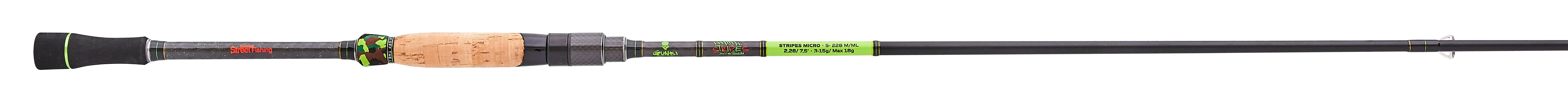Gunki Stripes Micro S-228M/ML rod, 228cm, 3-15g, 2-part