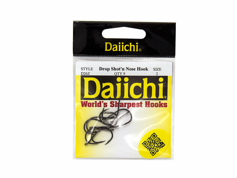 DAIICHI DROP SHOT HOOK (BLACK NICKEL) pack/9pcs - Ratter Baits