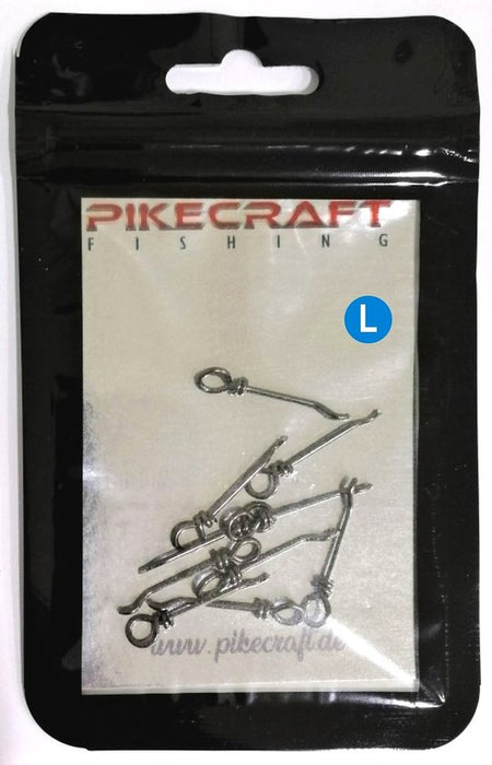 Pikecraft Bait Pin Stinger Spailes XL Stainless Steel Black iepakojums/10gab