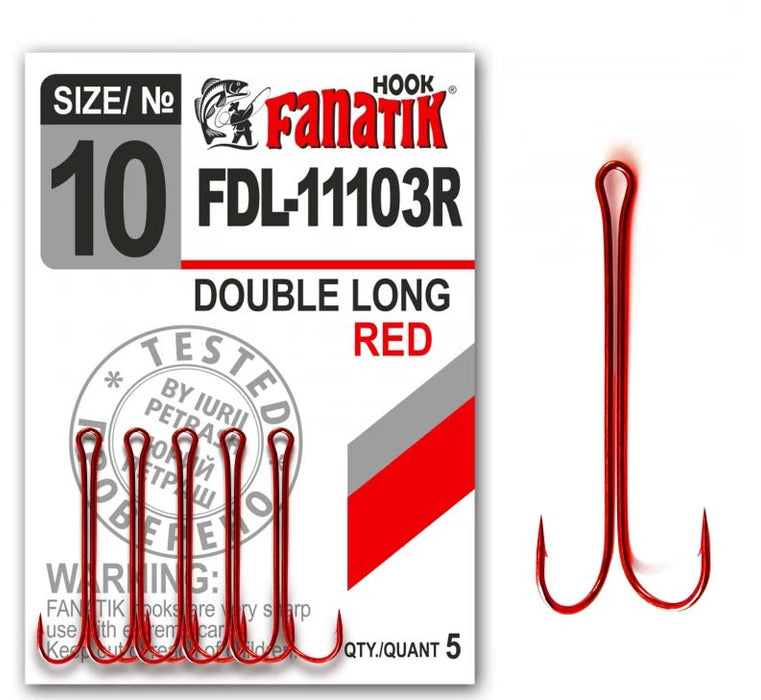 Fanatik FDL-11103 Long Double Hook Red