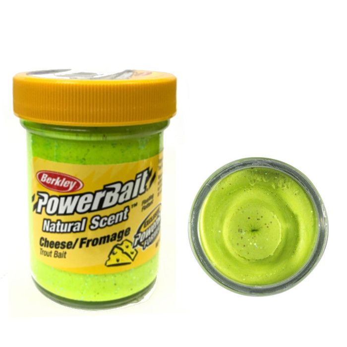 Berkley PowerBait Natural Scent Glitter Trout Bait -CHEESE/FROMAGE- 50g pack/1pcs.