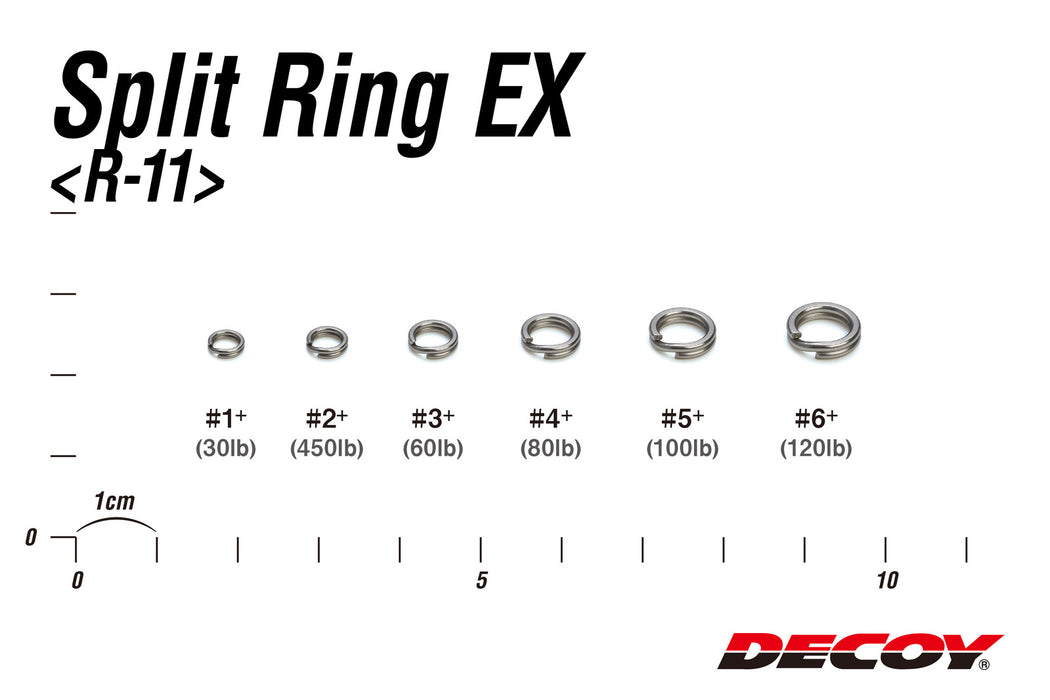 Decoy R-11 EX Extra Strong Split Ring - pack/18pcs.