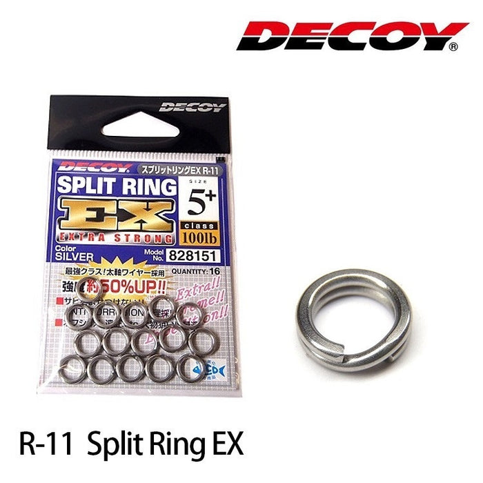Decoy R-11 EX Extra Strong Split Ring - pack/18pcs. — Ratter Baits