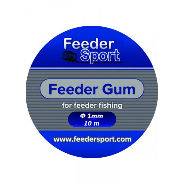 Fīdera gumijas Feeder Gum 1mm 10m - Balta