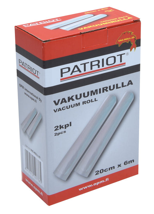 Patriot Vacuum Roll 20cm x 6m 2-pack