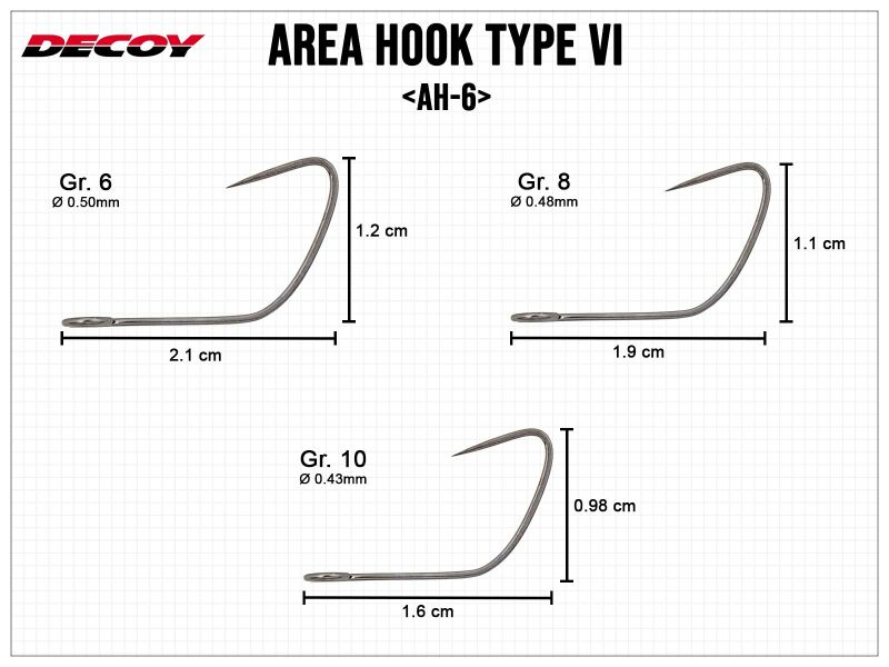 Decoy AH-4 Area Hook Type IV Eric NS Black 12pcs Hooks for Lures
