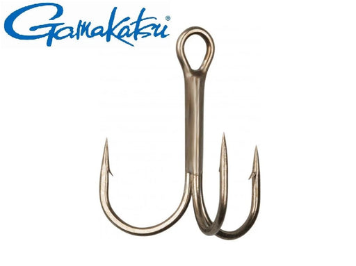 Gamakatsu 471 Bronze Round Bend Treble Hooks Size 4 Jagged Tooth Tackle