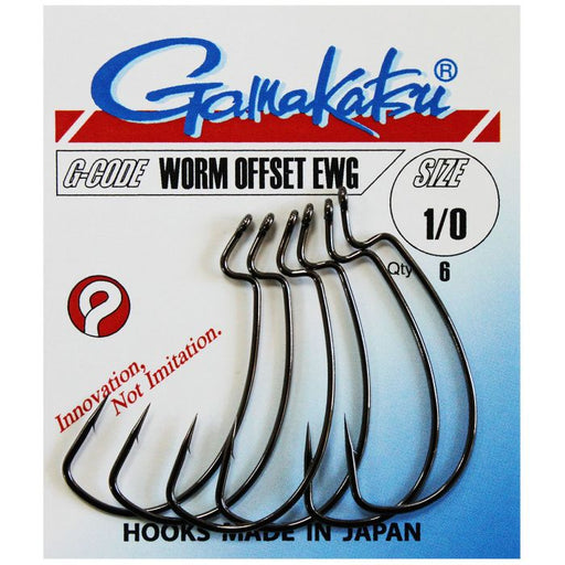 Gamakatsu Offset Worm EWG Hooks with Silicone Stopper