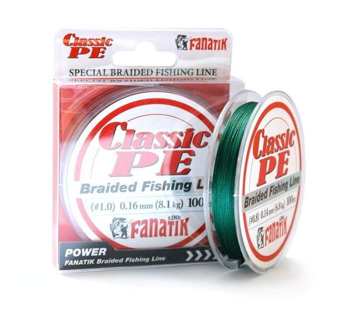 PE-braid FANATIK Classik PE X4 100m Green-Braid line-Fanatik