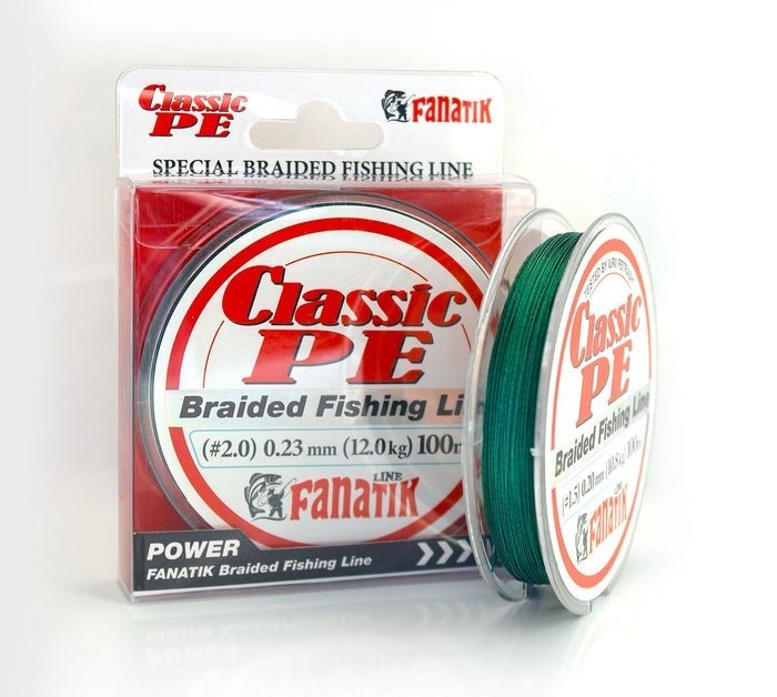 PE-braid FANATIK Classik PE X4 100m Green-Braid line-Fanatik