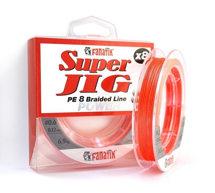 PE-line FANATIK Super Jig PE X8 120m Orange-Braid line-Fanatik