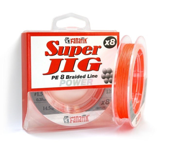 PE-line FANATIK Super Jig PE X8 120m Orange-Braid line-Fanatik