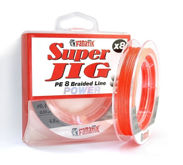 PE-line FANATIK Super Jig PE X8 120m Orange-Braid line-Fanatik