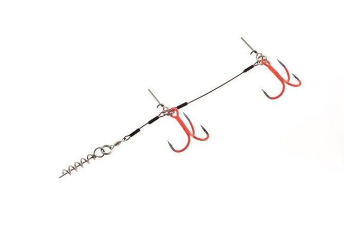 Owner Cartiva ST-46RD Stinger Triple Hook - Red Finish Fishing Hook For Bass & Trout (Size 3) - View #9