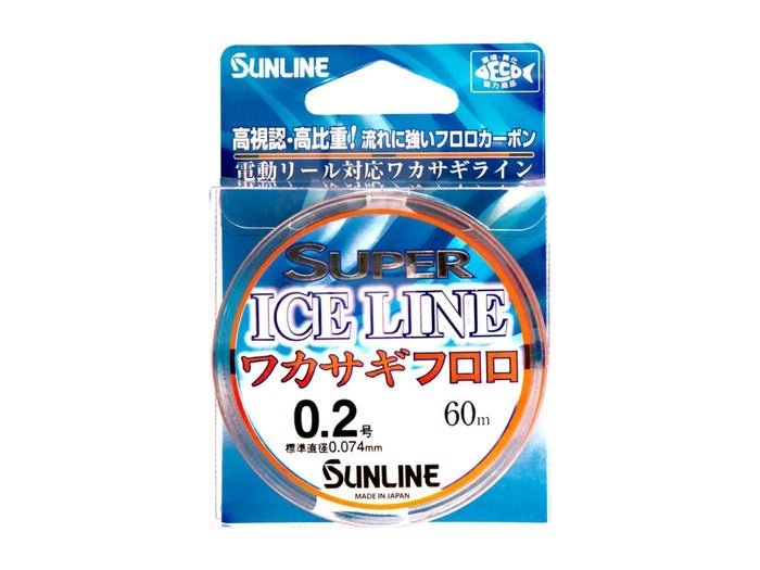 Sunline ICE LINE WAKASAGI FLUORO 60m-Fluorocarbon lines-Sunline