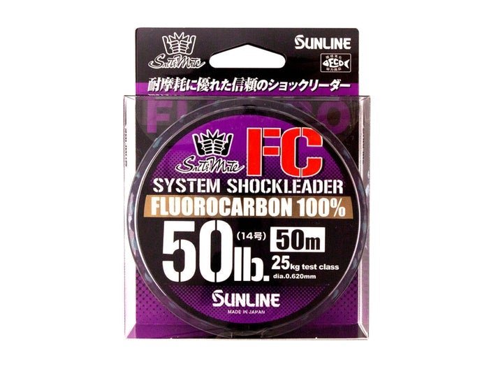 Sunline SM SYSTEM SHOCK LEADER FC 50M-Fluorocarbon lines-Sunline